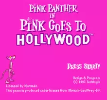 Image n° 7 - screenshots  : Pink Panther in Pink Goes to Hollywood